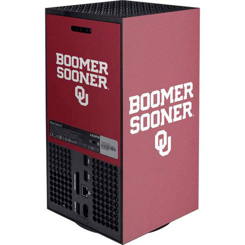 University of Oklahoma Boomer Sooner XBox Series X Digital Edition Console Skin